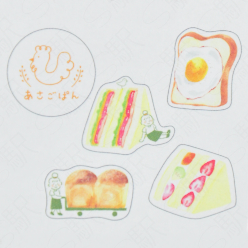 Furukawashiko Flake Sticker Pan Town Series [QSA197] - Breakfast Bread